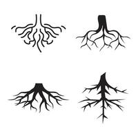 aesthetic tree root icon vector