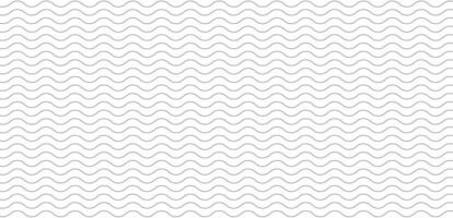 Wavy grey outline seamless geometric repeating pattern with a white background. vector