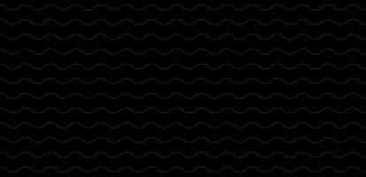 Seamless geometric pattern with wavy lines on a black background. vector