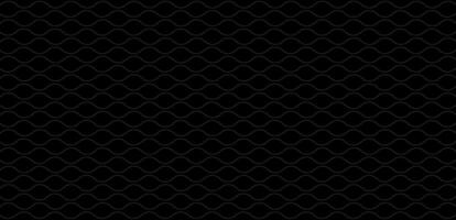 Seamless pattern of grey wavy lines on a black background. vector