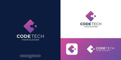 simple logo coding designs template. vector