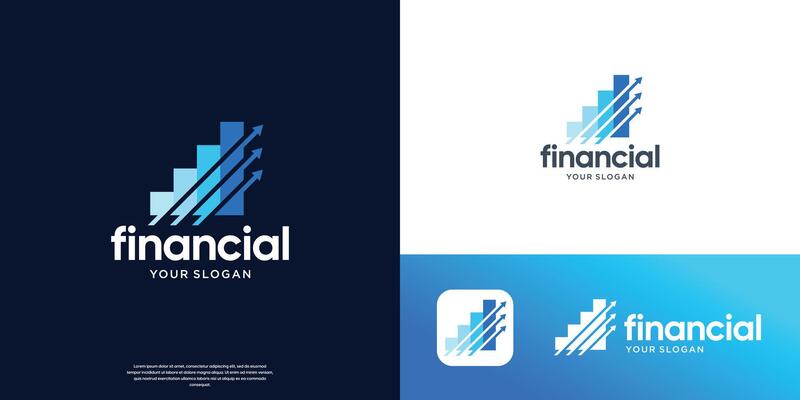 Diagram financial graphic logo design inspiration.