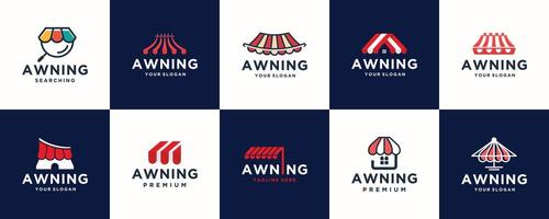 set of Awning Logo Design Template vector
