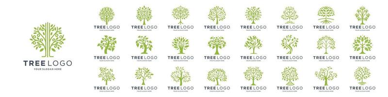 set of best tree logo icon collections, perfect symbol for company logos or branding design. vector