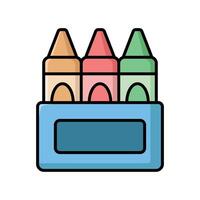 crayon icon design template simple and clean vector