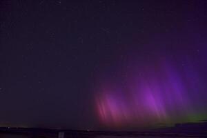 Northern Lights in Central Europe After Strongest Solar Storm in Latvia, Jurmala. photo