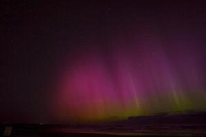 Northern Lights in Central Europe After Strongest Solar Storm in Latvia, Jurmala. photo