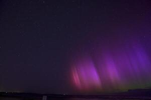 Northern Lights in Central Europe After Strongest Solar Storm in Latvia, Jurmala. photo