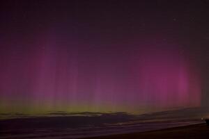 Northern Lights in Central Europe After Strongest Solar Storm in Latvia, Jurmala. photo