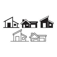 Set of home icons isolated on a white background. House icons sign isolated on white background. vector