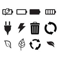 Simple Set of Batteries Related Line Icons. vector