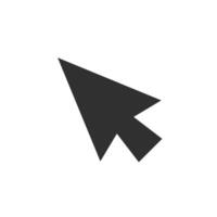 Computer mouse click pointer cursor arrow flat icon vector