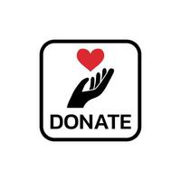 Donate web button. Symbol of financial aid isolated on white background. illustration. vector