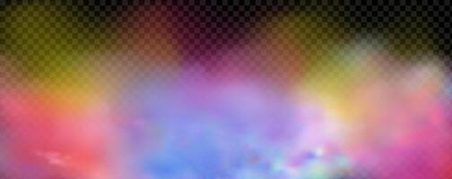 Panoramic abstract pink blue sky background. Skyscape with fluffy clouds. Gradient fantasy paradise background. vector