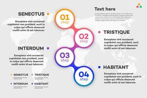 Infographic template timeline process 4 step vector