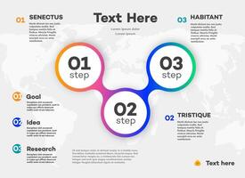 Infographic template timeline process 3 step vector