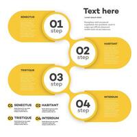 Infographic template timeline process 4 step vector