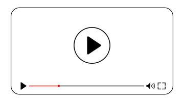 Multimedia player template modern style vector