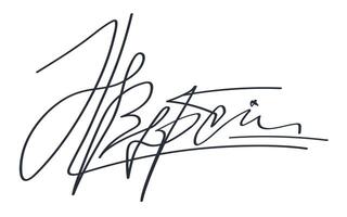 Signature template black color for document vector