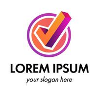 Verifiied symbol in circle template modern color vector