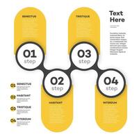 Infographic template timeline process color style vector