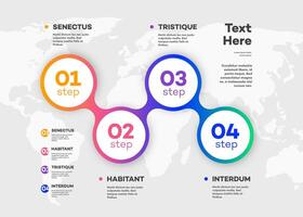 Infographic template timeline process color style vector