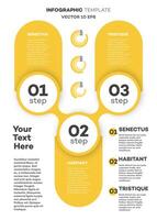 Infographic template timeline process 3 step vector