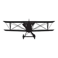 Biplane Fighter Aircraft Silhouette Illustration vector