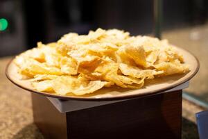 Appetizing Crispy Fried Bean Curd Sheets, A Crunchy Delight in buffet restaurant photo