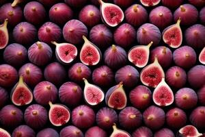 A pile of fresh Fig form the background, shown from above photo