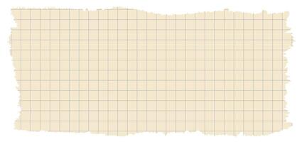 Torn sheet paper empty style on checkered background vector