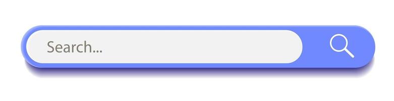 3d search bar Internet browser engine vector