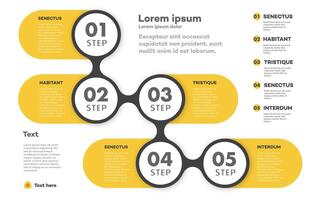 Infographic template timeline process 5 vector