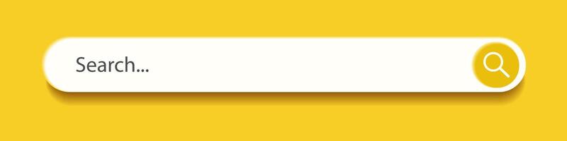 3d search bar Internet browser engine vector