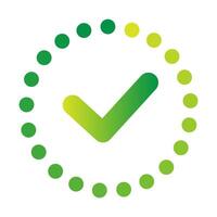 Load completed progress checkmark for design vector
