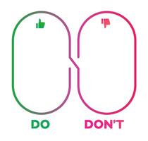 Do and dont infographic modern gradient style vector