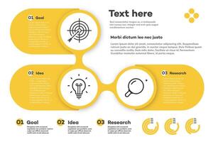 Infographic template timeline process 3 option vector