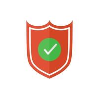 shield with check mark illustration. symbol security safety icon. vector