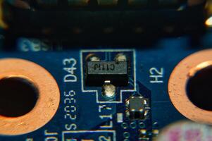 a close up of a computer motherboard photo