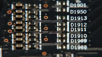 a close up of a circuit board with the numbers on it photo