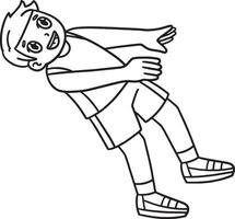 Track and Field Athlete High Jump Isolated vector