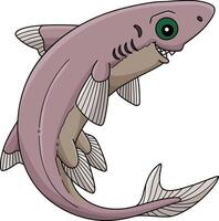 Dwarf Lantern Shark Cartoon Colored Clipart vector