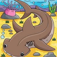 Bonnethead Shark Colored Cartoon Illustration vector