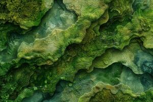 abstract background, abstract organic shapes, in style of organic textures, made of moss photo