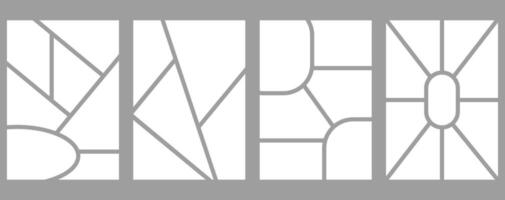 Set of templates minimalistic geometric photo frames. Mood board or photo image layout. Simple trendy geometric design vector