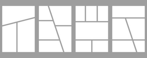 Set of templates minimalistic geometric photo frames. Mood board or photo image layout. Simple trendy geometric design vector