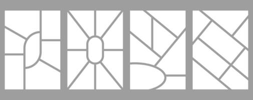 Set of templates minimalistic geometric photo frames. Mood board or photo image layout. Simple trendy geometric design vector