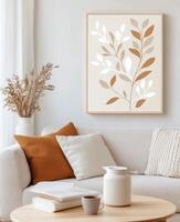 Colorful leaf patterns on a textured background photo