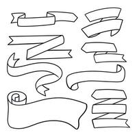 Hand Drawn Doodle Scrolls and Banners vector