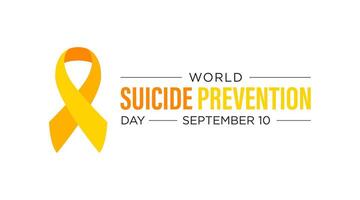 illustration on the theme of World suicide prevention day observed each year on September 10th across the world. 01 vector